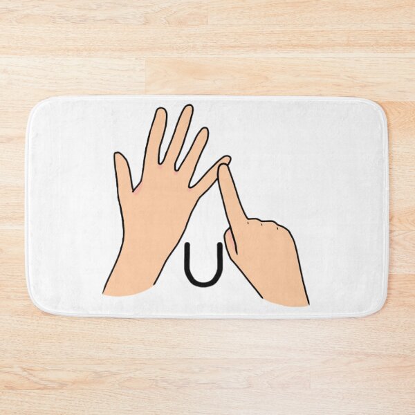 Item preview, BSL sign letter U designed and sold by Artistkhg.
