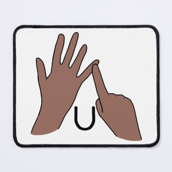 Item preview, BSL sign letter U designed and sold by Artistkhg.