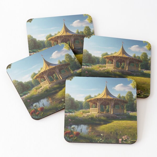Item preview, Beautiful Fairy Tale Pavilion by the River designed and sold by BlareBlare.