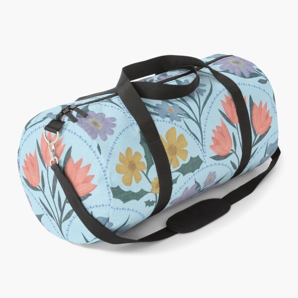 Item preview, Art Deco Floral Fanfare - Vintage Pattern - Blue designed and sold by Ordinary Elevated.