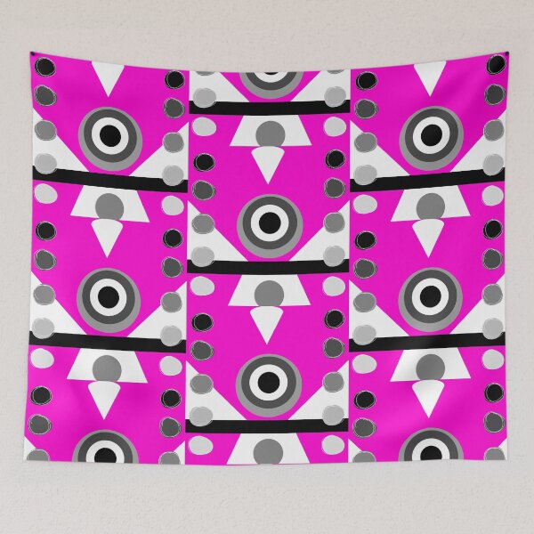 Item preview, Geometric shapes in pink-grey-black-white II designed and sold by AnnabellaRh.