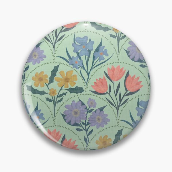 Item preview, Art Deco Floral Fanfare - Vintage Pattern - Green designed and sold by Ordinary Elevated.