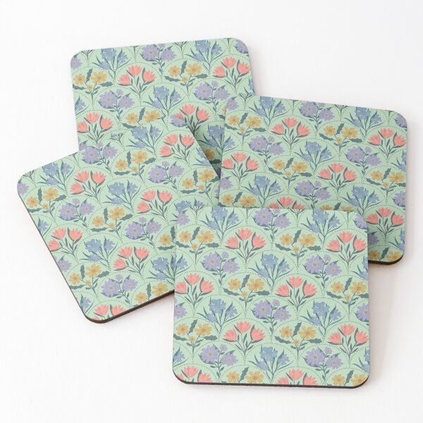 Item preview, Art Deco Floral Fanfare - Vintage Pattern - Green designed and sold by Ordinary Elevated.