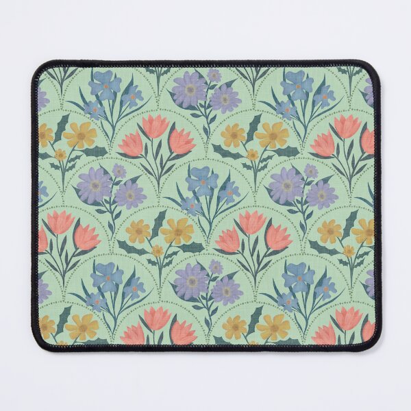 Item preview, Art Deco Floral Fanfare - Vintage Pattern - Green designed and sold by Ordinary Elevated.