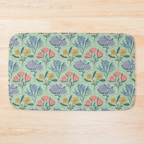 Item preview, Art Deco Floral Fanfare - Vintage Pattern - Green designed and sold by Ordinary Elevated.