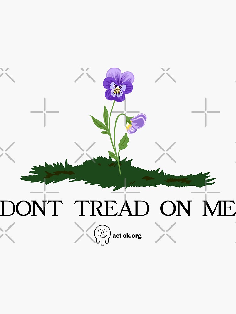 Thumbnail 3 of 3, Sticker, Don't Tread on Free-Thought designed and sold by ACTBOD.