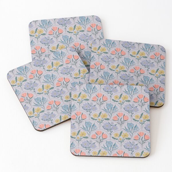 Item preview, Art Deco Floral Fanfare - Vintage Pattern - Purple designed and sold by Ordinary Elevated.