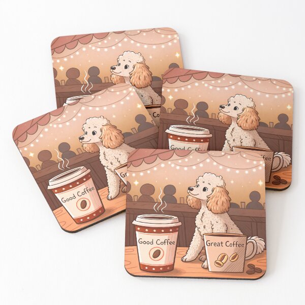 Item preview, Good Coffee poodle art! designed and sold by AhArtMe.