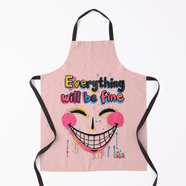 Item preview, A neon smile with the text "Everything will be fine" designed and sold by kankan22.