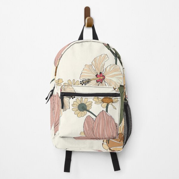 Item preview, Vintage colors seamless tropical pattern with colorful garden flowers and camomile, magnolia on beige background. designed and sold by MatyKotiv.