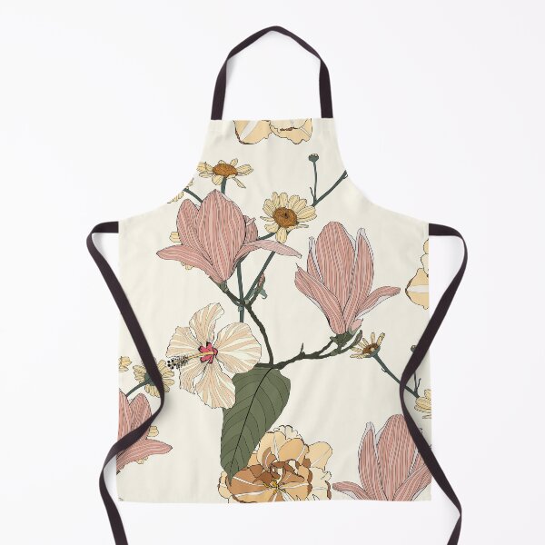 Item preview, Vintage colors seamless tropical pattern with colorful garden flowers and camomile, magnolia on beige background. designed and sold by MatyKotiv.