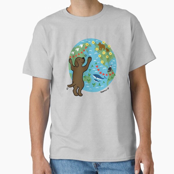 Item preview, Chocolate Labrador Puppy Loves Planet Earth designed and sold by HappyLabradors.