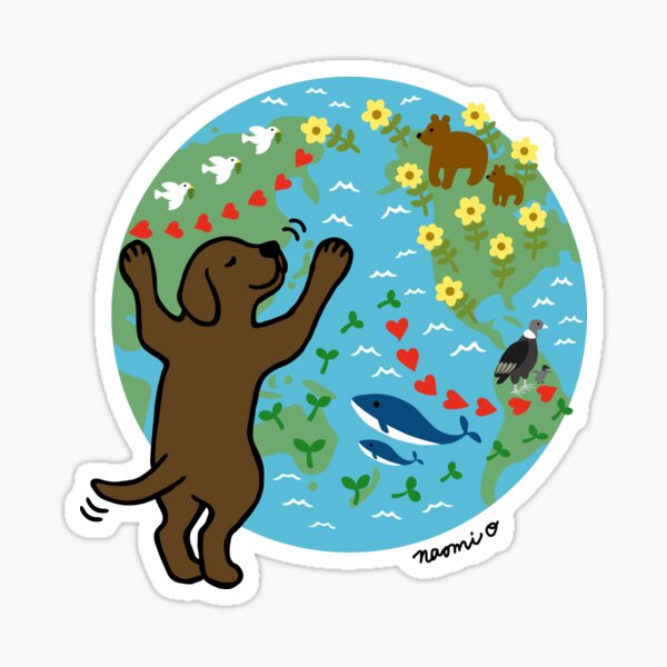 Artikel-Vorschau von Schokoladen-Labrador-Welpe liebt den Planeten Erde, designt und verkauft von HappyLabradors.