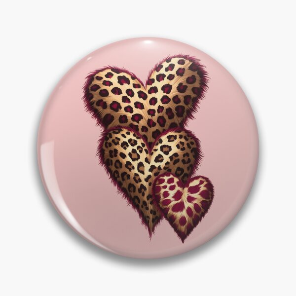 Item preview, Leopard Print Heart Cluster - Wild Love designed and sold by UniversalFlair.