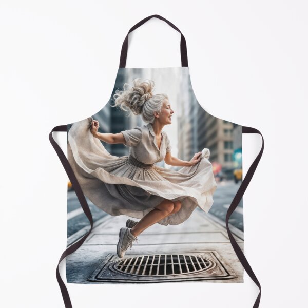 Item preview, Happy Lady Jumping On Windy Vent designed and sold by Maria Dryfhout.