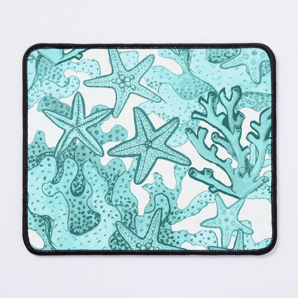 Item preview, Starfish Watercolor Aqua coral reef ,ocean home decor designed and sold by MagentaRose.
