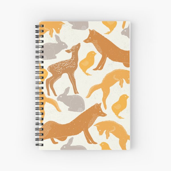 Item preview, Whimsical Woodland Animal Pattern with Foxes, Rabbits, Fawns, and Chicks designed and sold by Nouveaupattern.
