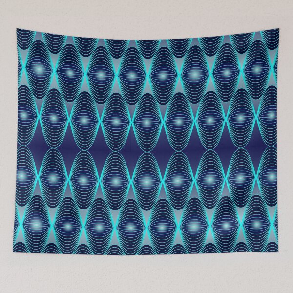 Item preview, Electric Blue Neon Resonance Art Pattern designed and sold by Zakrytos ★★★★★.