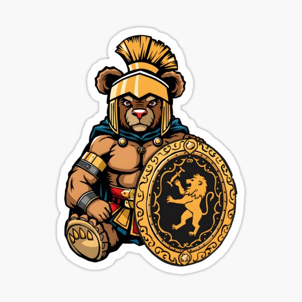 Vista previa del artículo con la obra «Oso Gladiador», diseñado y vendido por Glitzich.