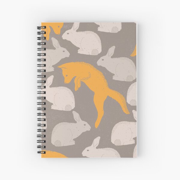 Item preview, Playful Fox and Rabbit Pattern on Muted Brown Background designed and sold by Nouveaupattern.