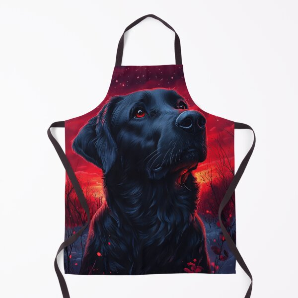 Item preview, Black Labrador Red Sunset designed and sold by PetsArt.