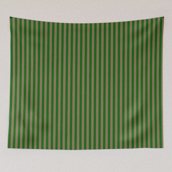 Item preview, Emerald green and mocha brown stripes pattern spring design designed and sold by patterncrow.