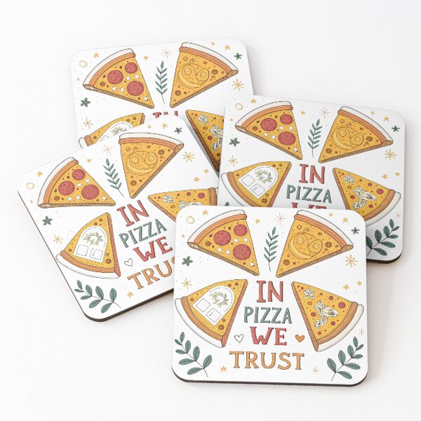 Item preview, Whimsical Pizza Slice Art – "In Pizza We Trust" Hand-Drawn Design designed and sold by AnnDesignStudio.