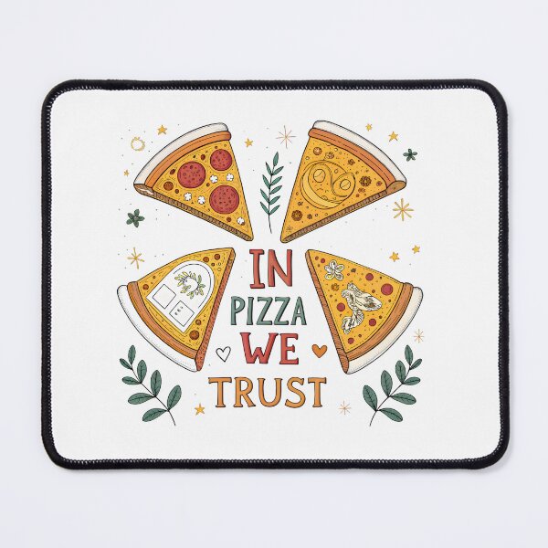 Item preview, Whimsical Pizza Slice Art – "In Pizza We Trust" Hand-Drawn Design designed and sold by AnnDesignStudio.