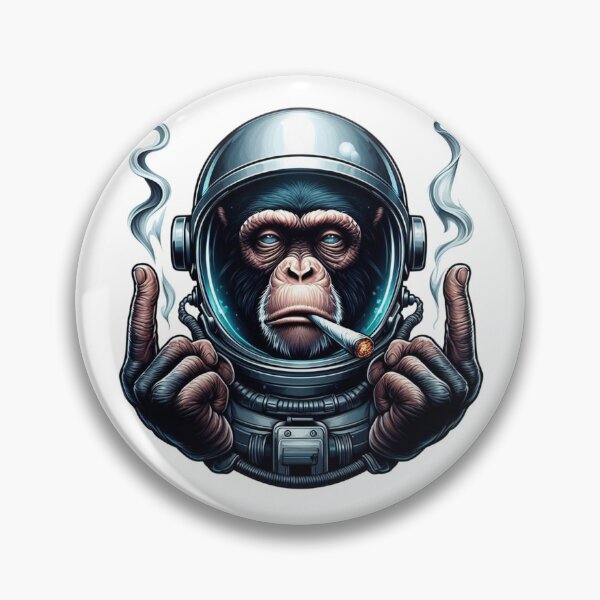 Item preview, George the space chimp designed and sold by KingCuppaDigitalArt.