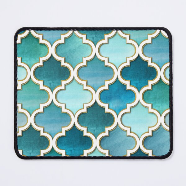 Item preview, Teal Moroccan tile with green and turquoise designed and sold by MagentaRose.