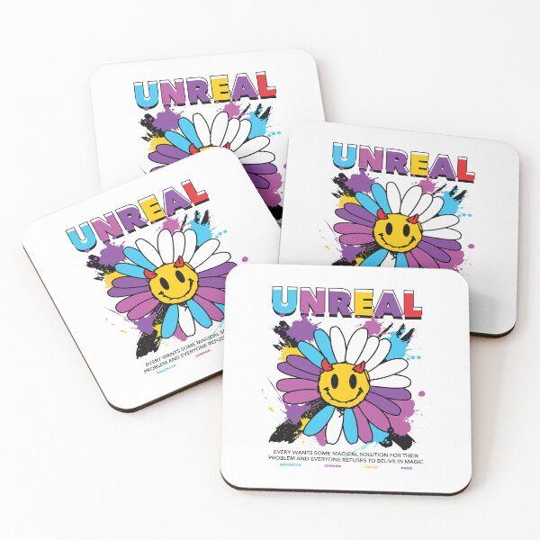 Item preview, Unreal: Flower with Devil Face and Motivational Text designed and sold by Polarisofficial.