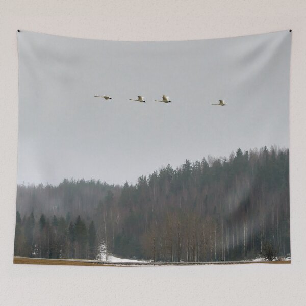 Item preview, Swanflyscape Whooper swan designed and sold by Jouko Lehto Photography.
