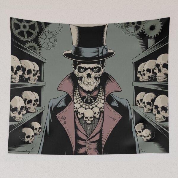 Item preview, Necromancer skull collector, surreal steampunk. designed and sold by Lilashakti ⭐️ ⭐️ ⭐️ ⭐️ ⭐️.