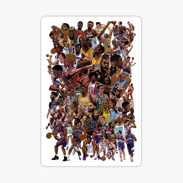 Item preview, Basketball hall of fame legend 75 kobe carmelo lebron shaquille o'neal ray allen paul pierce iverson jason kidd designed and sold by purplehaze8915.