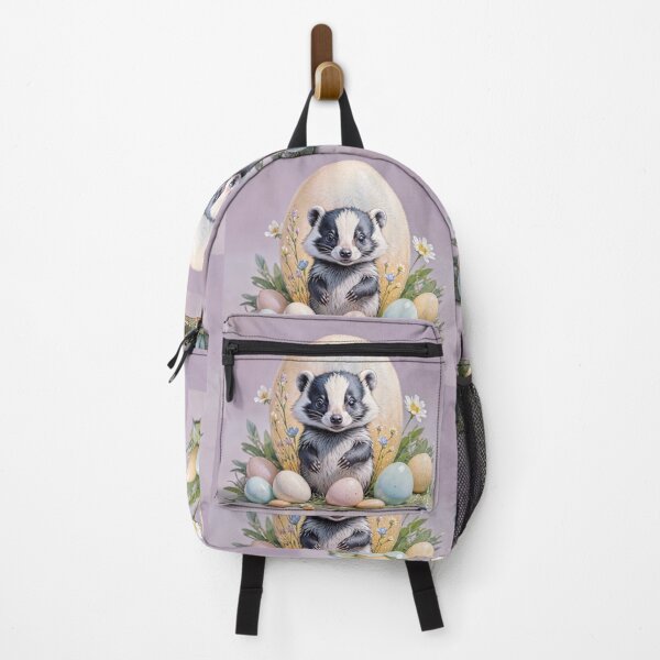 Item preview, Whimsical Badger with Easter Eggs – Pastel Animal Print for Spring Decor designed and sold by Freestyle Designs.