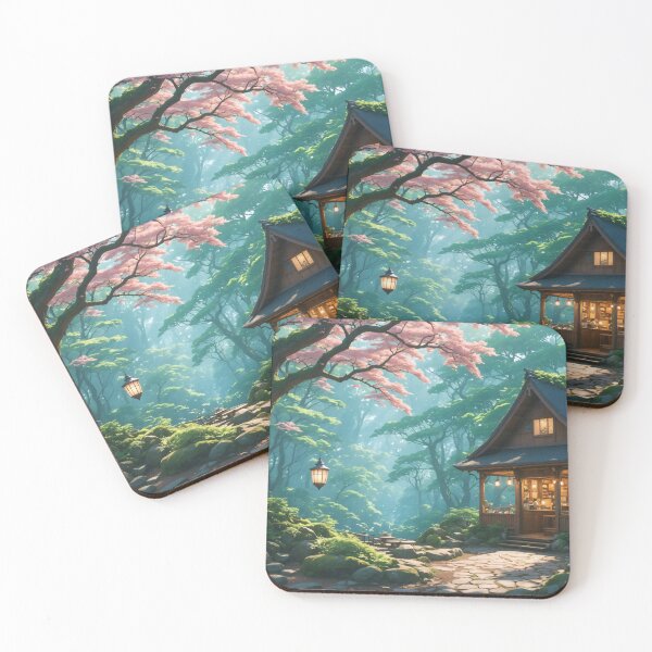 Item preview, A beautiful cafe lost in a japanese forest designed and sold by DelMoore93.