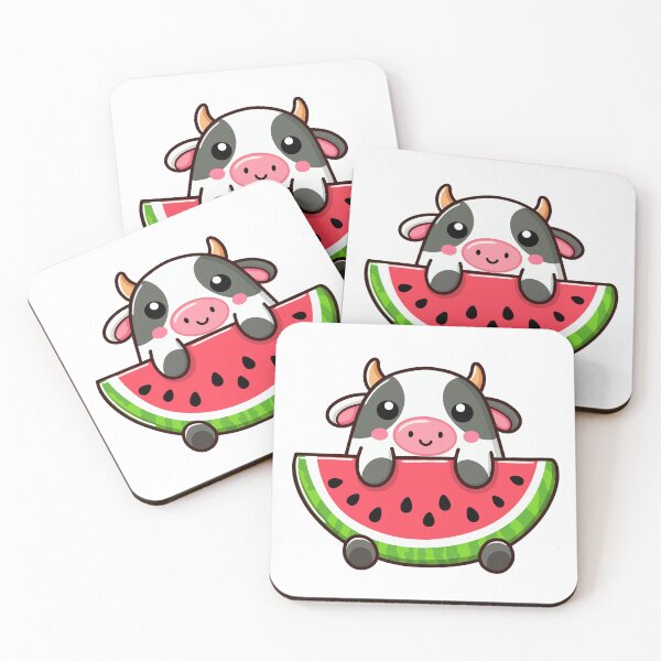 Item preview, Cow with watermelon designed and sold by Delidream.