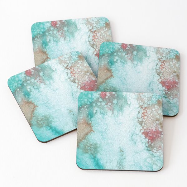 Item preview, Abstract Watercolour Texture - Icy teal and pink designed and sold by ArtLiliMartins.
