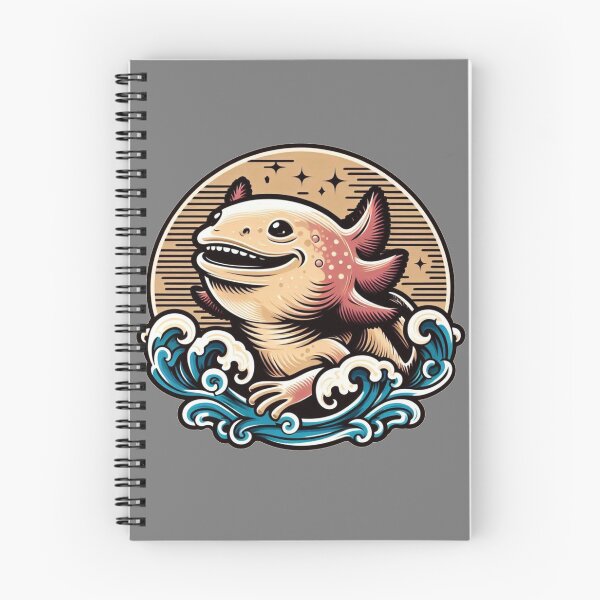 Aperçu de l'œuvre Happy Axolotl créée et vendue par KingCuppaDigitalArt.