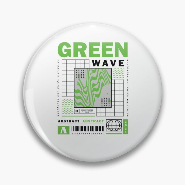 Item preview, Green Wave: Abstract Streetwear Design designed and sold by Polarisofficial.