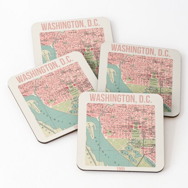 Item preview, Washington, D.C. around 1905: Vintage city map for local patriots and travelers designed and sold by RetroTraveller.