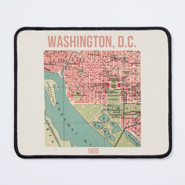 Item preview, Washington, D.C. around 1905: Vintage city map for local patriots and travelers designed and sold by RetroTraveller.