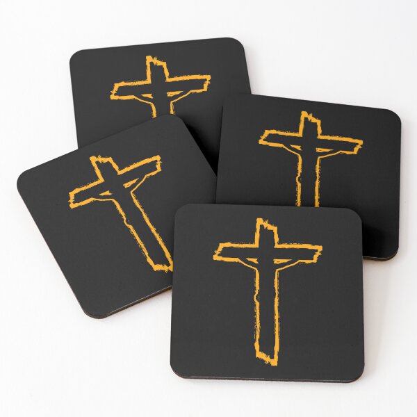 Item preview, Minimalist simple Outline of Jesus on the Cross – Faith & Sacrifice Good Friday | Golden Yellow designed and sold by ZechJohnRB.