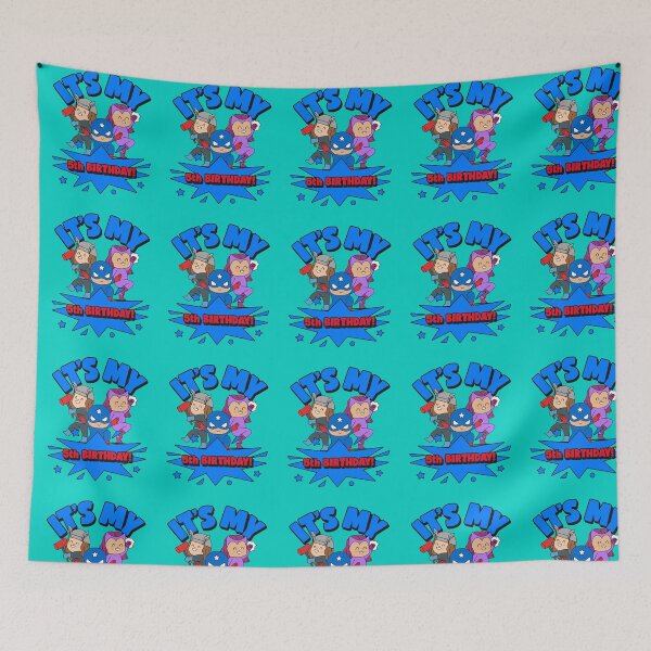Item preview, Superhero Squad – 5th Birthday Celebration designed and sold by Grin22.