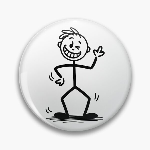 Item preview, Happy Dancing Stickman Fun Cartoon designed and sold by Quirky Shirts.