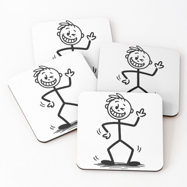 Item preview, Happy Dancing Stickman Fun Cartoon designed and sold by Quirky Shirts.