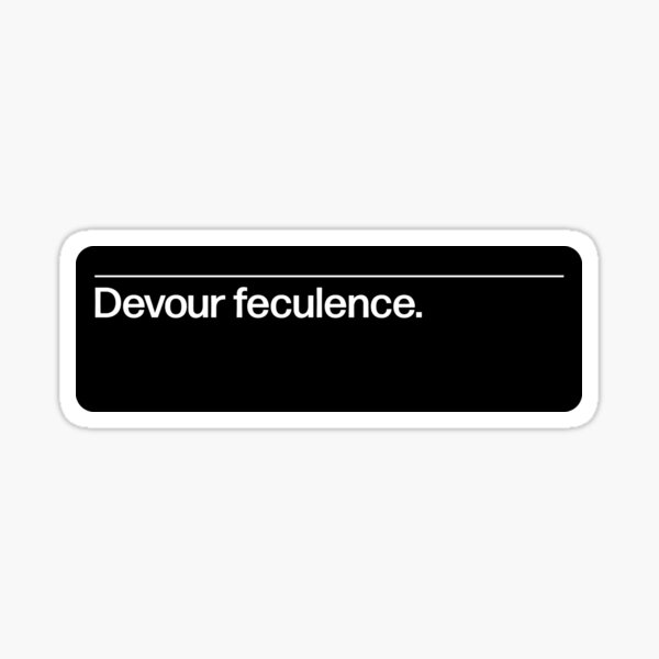 Vista previa del artículo con la obra «Pegatina de devorar feculencia», diseñado y vendido por Stickerance.