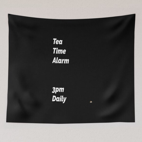 Item preview, Tea Time Alarm - Black designed and sold by designbywhacky.