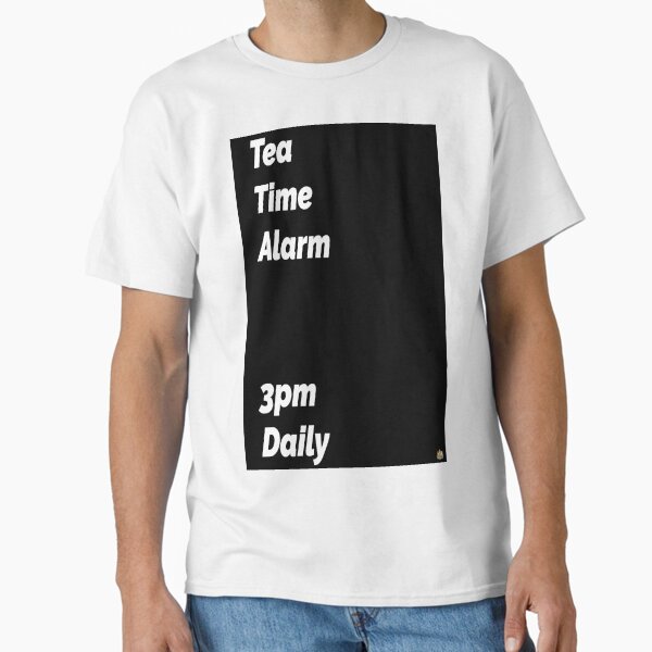 Item preview, Tea Time Alarm - Black designed and sold by designbywhacky.