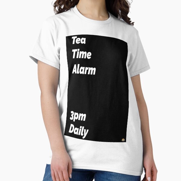 Item preview, Tea Time Alarm - Black designed and sold by designbywhacky.